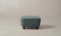 The Perry Ottoman - Performance Velvet Seafoam