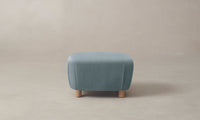 The Perry Ottoman - Performance Velvet Sky