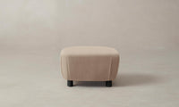 The Perry Ottoman - Performance Velvet Taupe