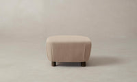 The Perry Ottoman - Performance Velvet Taupe