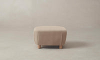 The Perry Ottoman - Performance Velvet Taupe