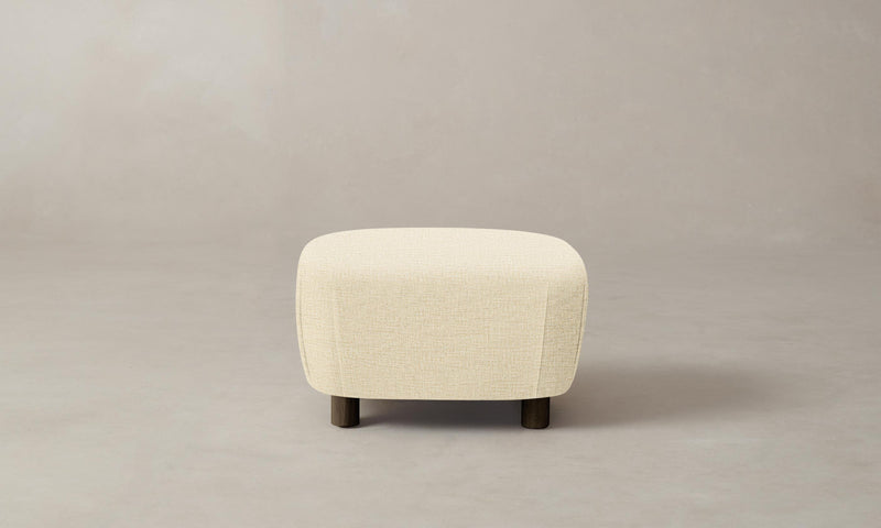 The Perry Ottoman - Performance Woven Chenille Desert