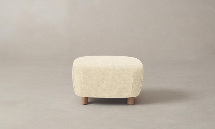 The Perry Ottoman - Performance Woven Chenille Desert