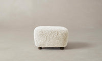 The Perry Ottoman - Shearling Ivory