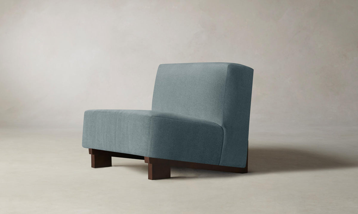 The Remsen Chair - Mohair Slate Blue