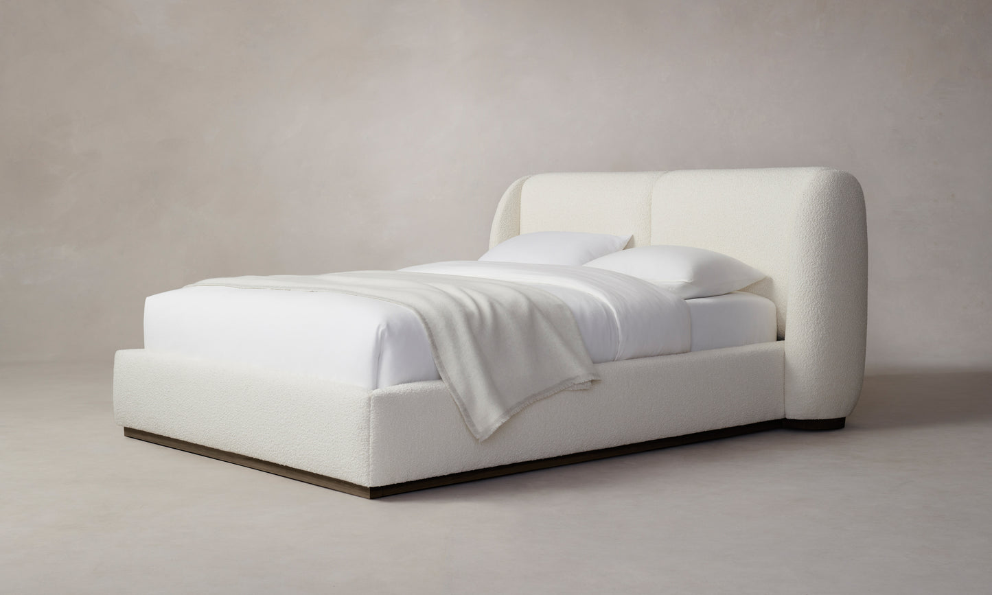 The Smith Bed - Italian Bouclé White