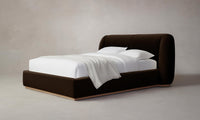 The Smith Bed - Mohair Chocolate