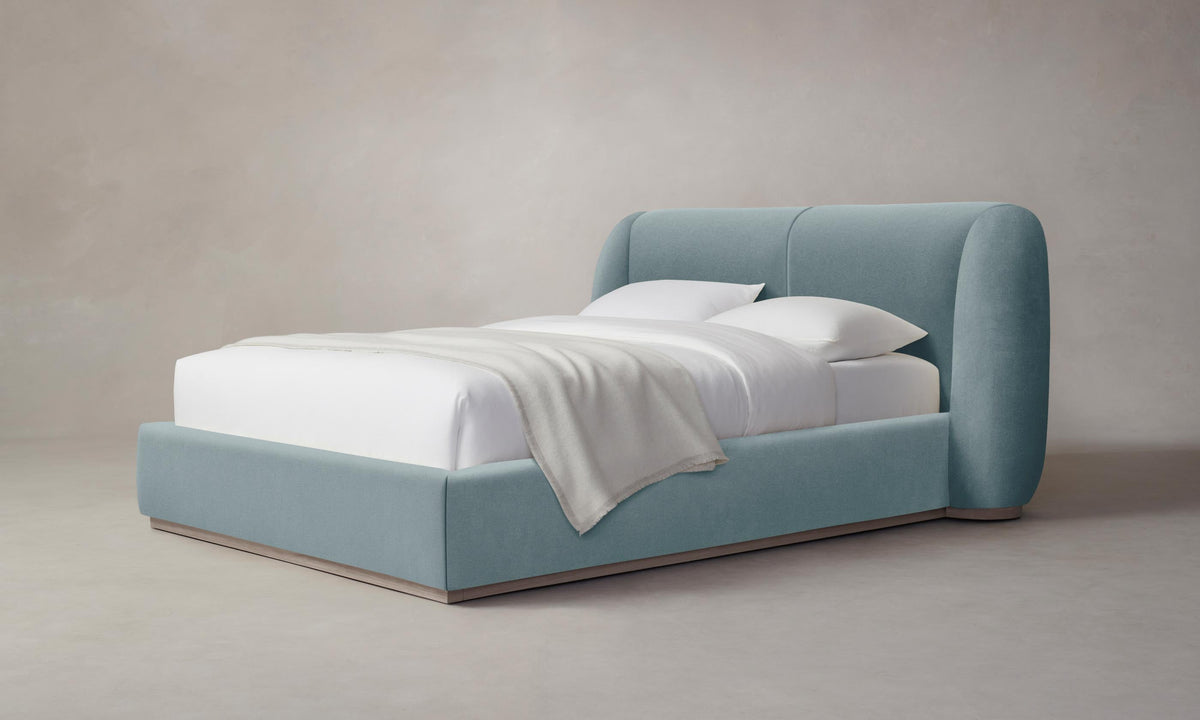 The Smith Bed - Mohair Slate Blue