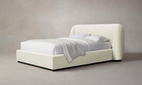 The Smith Bed - Pebbled Leather Swan