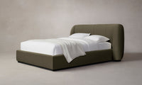 The Smith Bed - Pebbled Leather Truffle