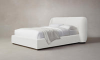 The Smith Bed - Performance Linen Weave Pure White