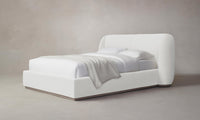 The Smith Bed - Performance Linen Weave Pure White