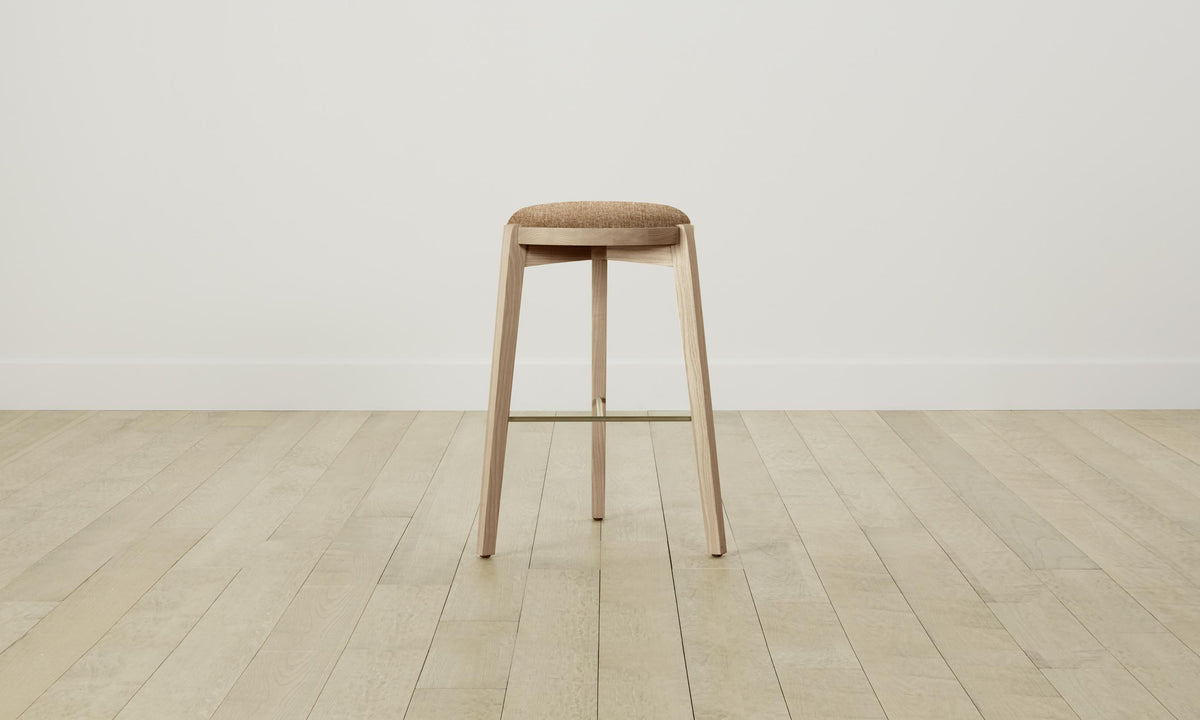 The Stanton Bar & Counter Stool - Heritage Belgian Linen Chai