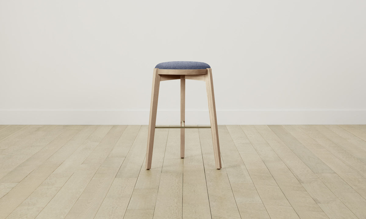 The Stanton Bar & Counter Stool - Heritage Belgian Linen Lake