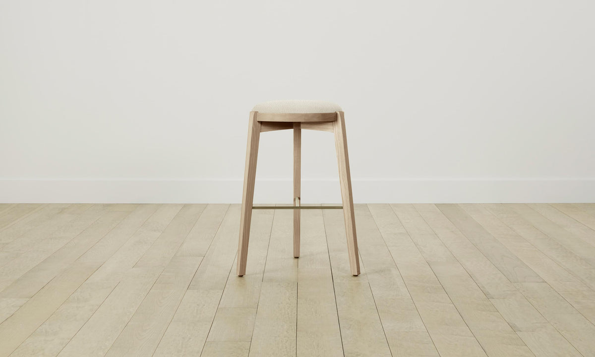 The Stanton Bar & Counter Stool - Italian Bouclé White