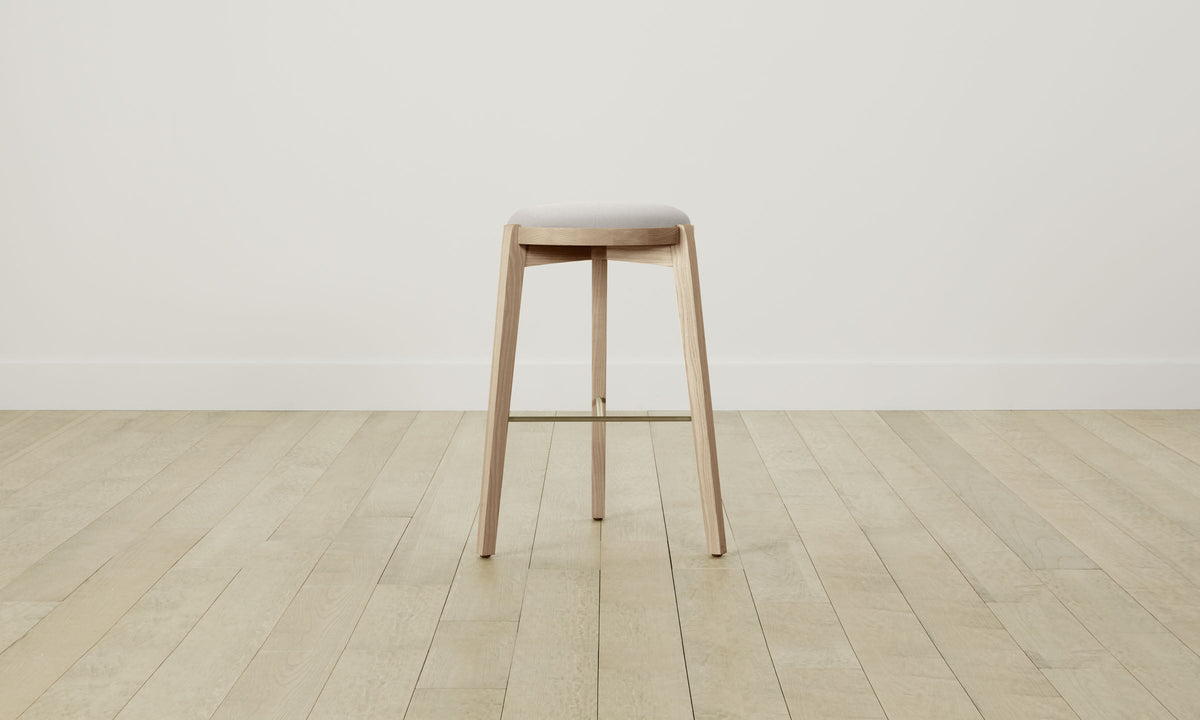 The Stanton Bar & Counter Stool - Italian Brushed Wool Vanilla