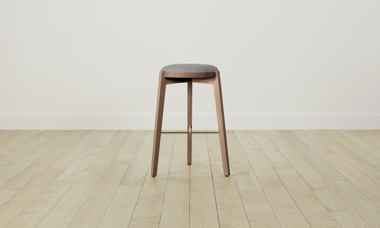 The Stanton Bar & Counter Stool - Nubuck Leather Asphalt