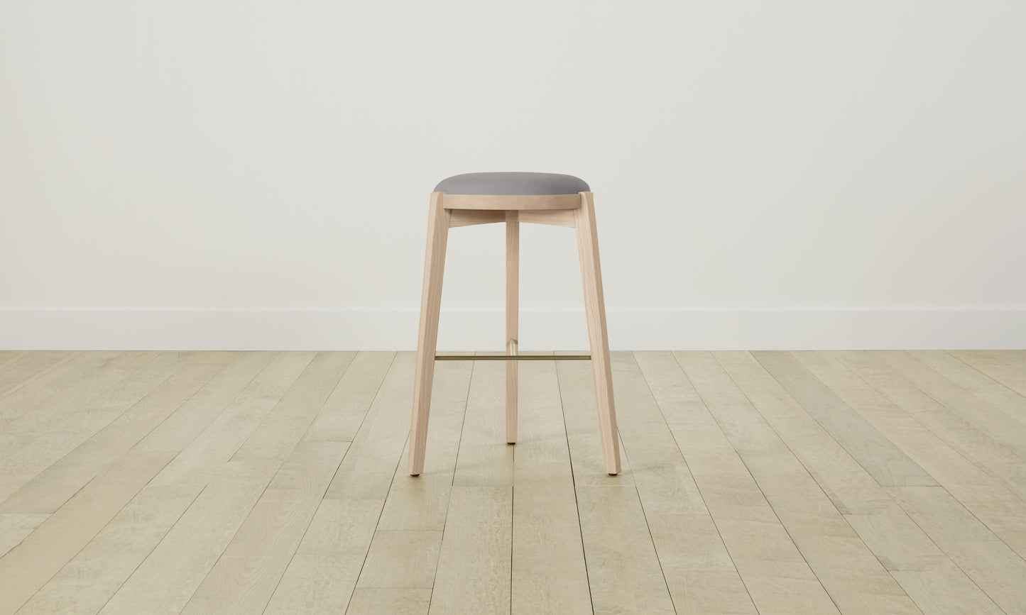 The Stanton Bar & Counter Stool - Nubuck Leather Asphalt