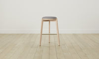 The Stanton Bar & Counter Stool - Nubuck Leather Asphalt