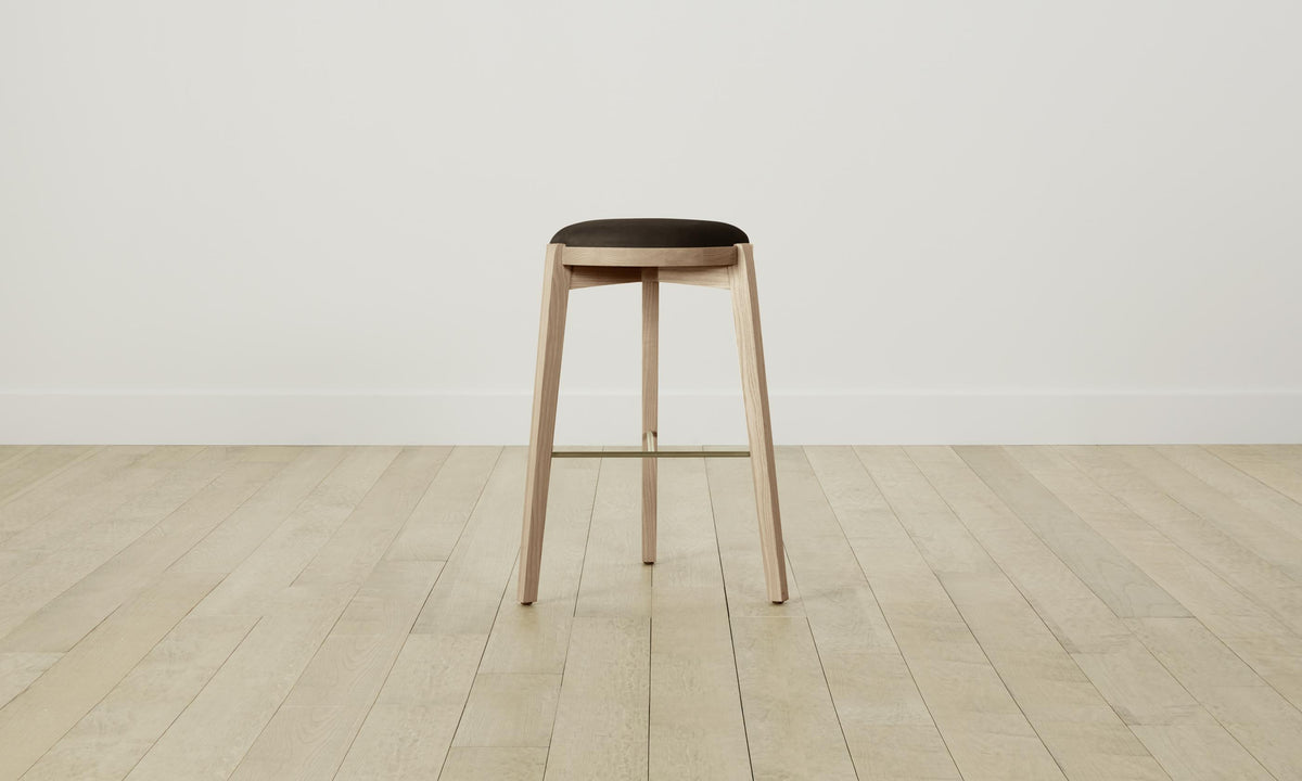 The Stanton Bar & Counter Stool - Nubuck Leather Espresso