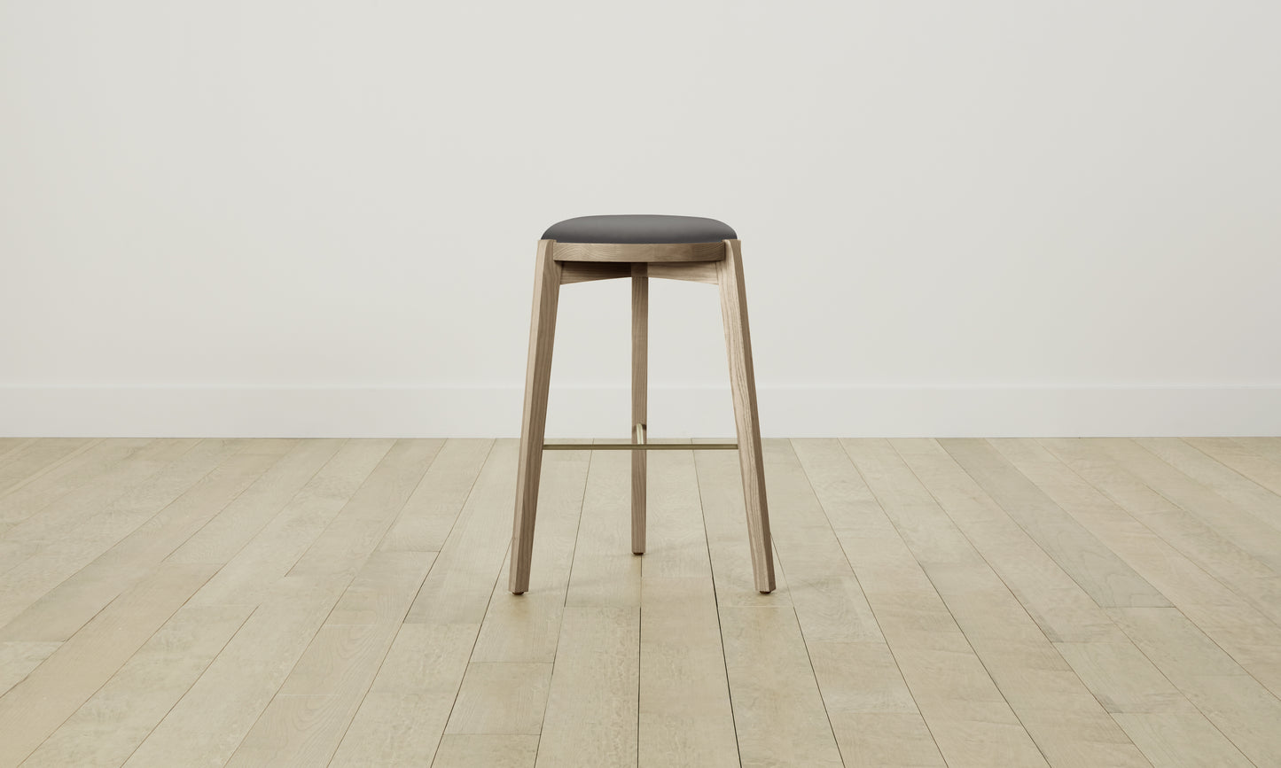 The Stanton Bar & Counter Stool - Pebbled Leather Ash