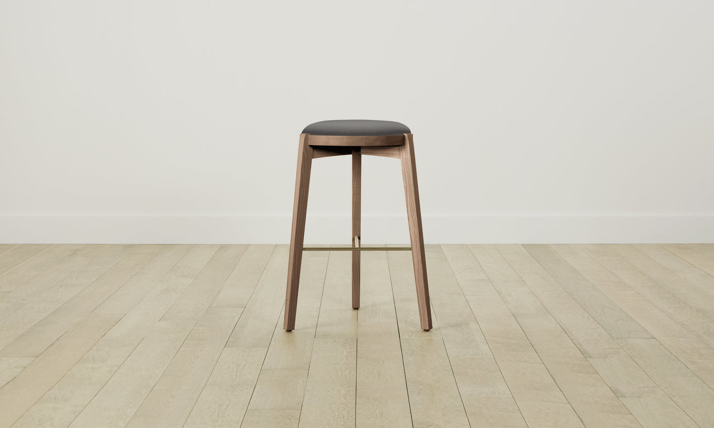 The Stanton Bar & Counter Stool - Pebbled Leather Ash