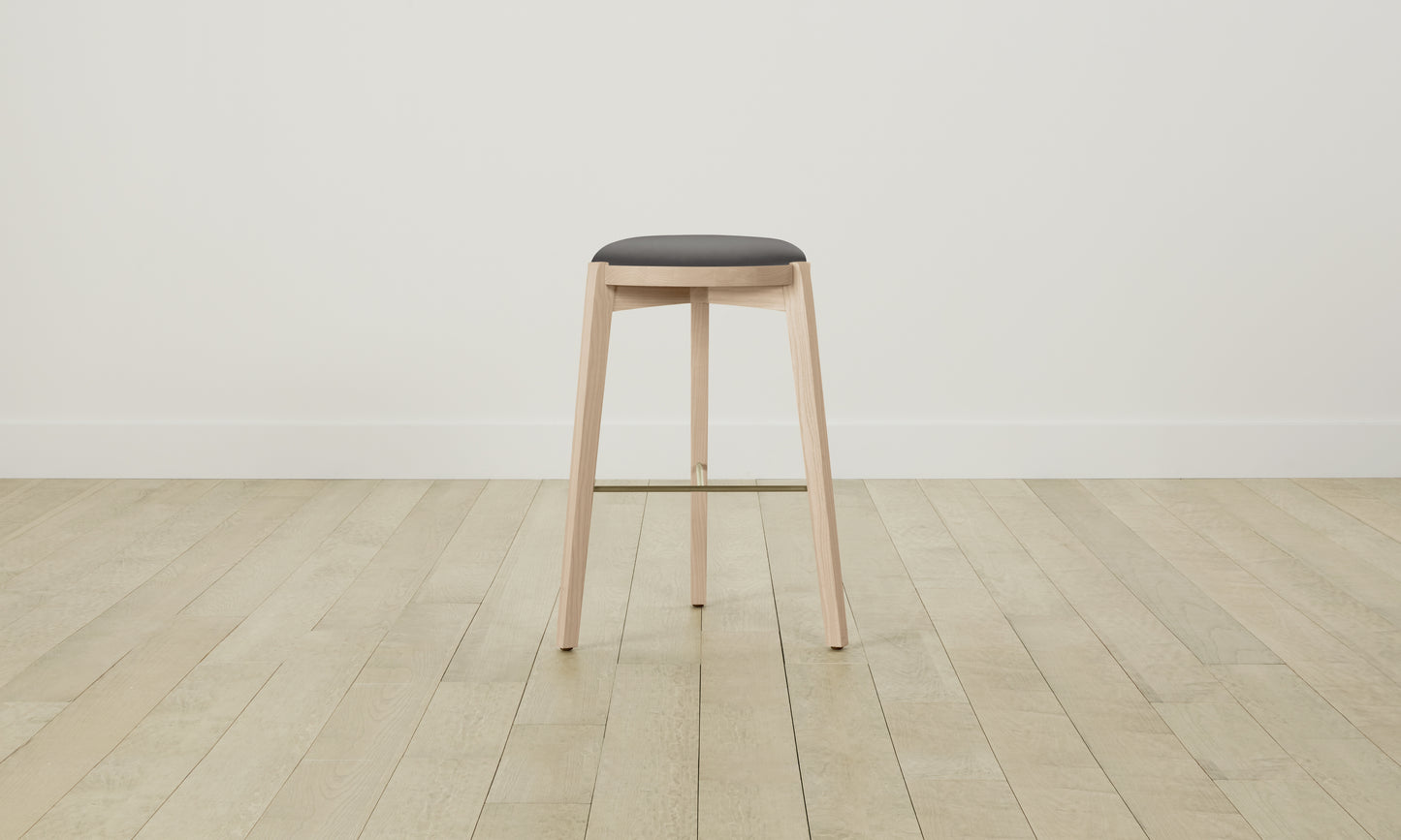 The Stanton Bar & Counter Stool - Pebbled Leather Ash