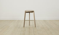 The Stanton Bar & Counter Stool - Pebbled Leather Stone