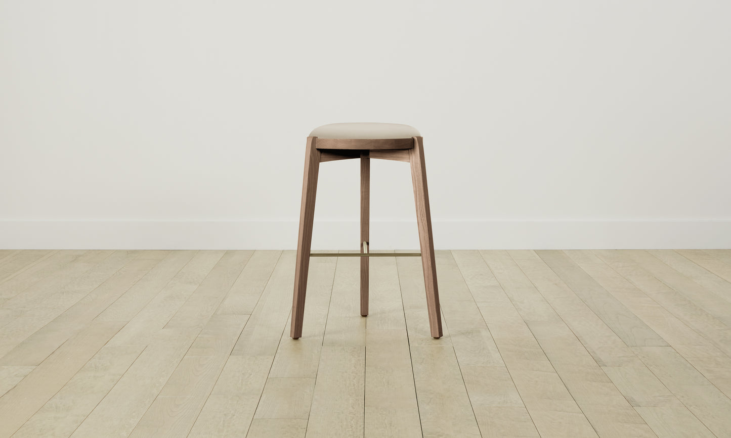 The Stanton Bar & Counter Stool - Pebbled Leather Stone