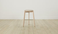 The Stanton Bar & Counter Stool - Pebbled Leather Stone