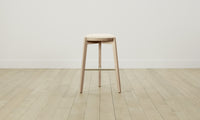 The Stanton Bar & Counter Stool - Pebbled Leather Swan