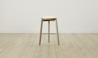 The Stanton Bar & Counter Stool - Pebbled Leather Swan