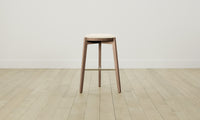 The Stanton Bar & Counter Stool - Pebbled Leather Swan