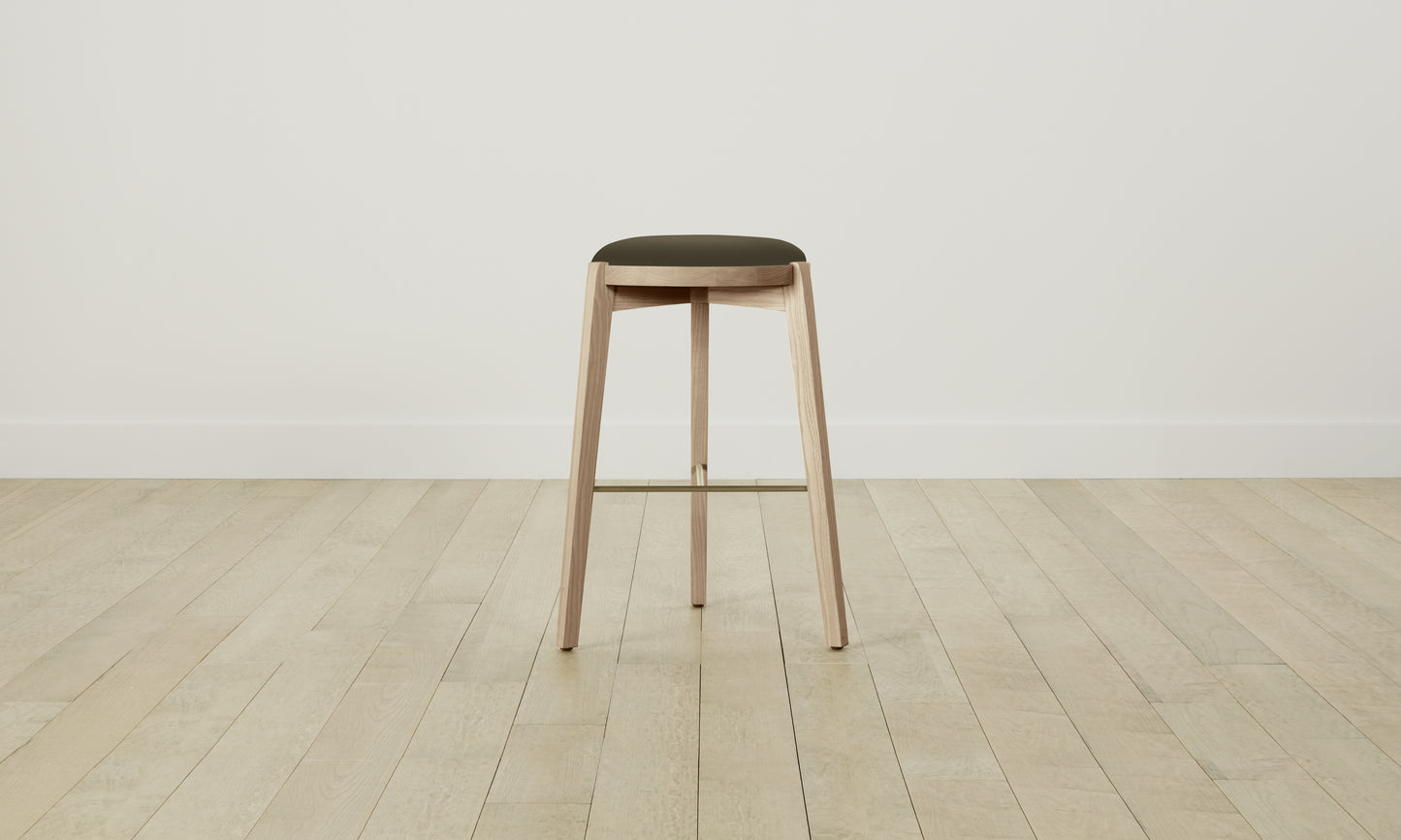 The Stanton Bar & Counter Stool - Pebbled Leather Truffle