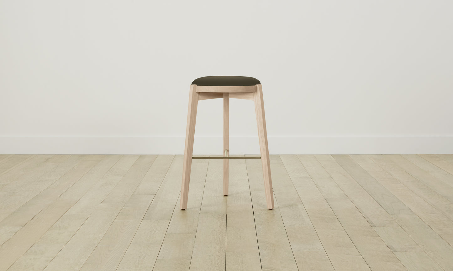 The Stanton Bar & Counter Stool - Pebbled Leather Truffle