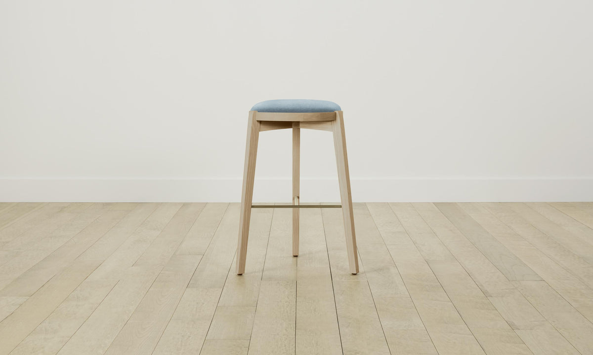 The Stanton Bar & Counter Stool - Performance Velvet Sky