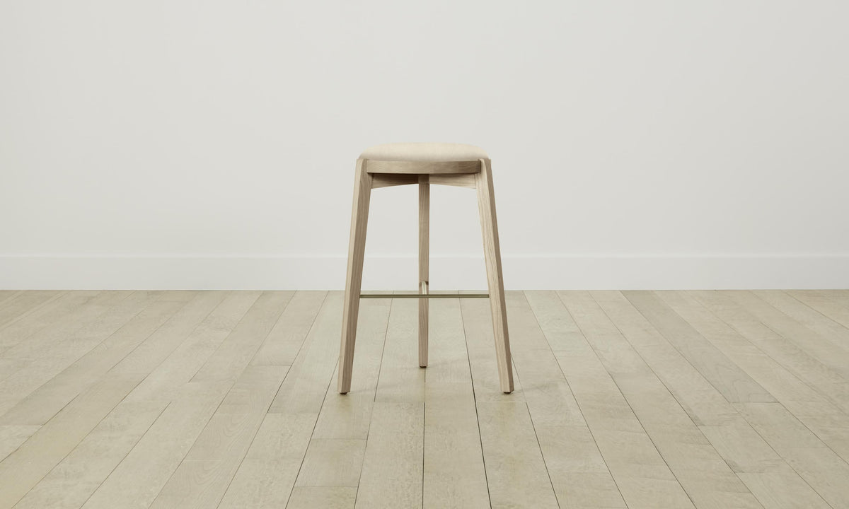 The Stanton Bar & Counter Stool - Tuscan Leather Bisque