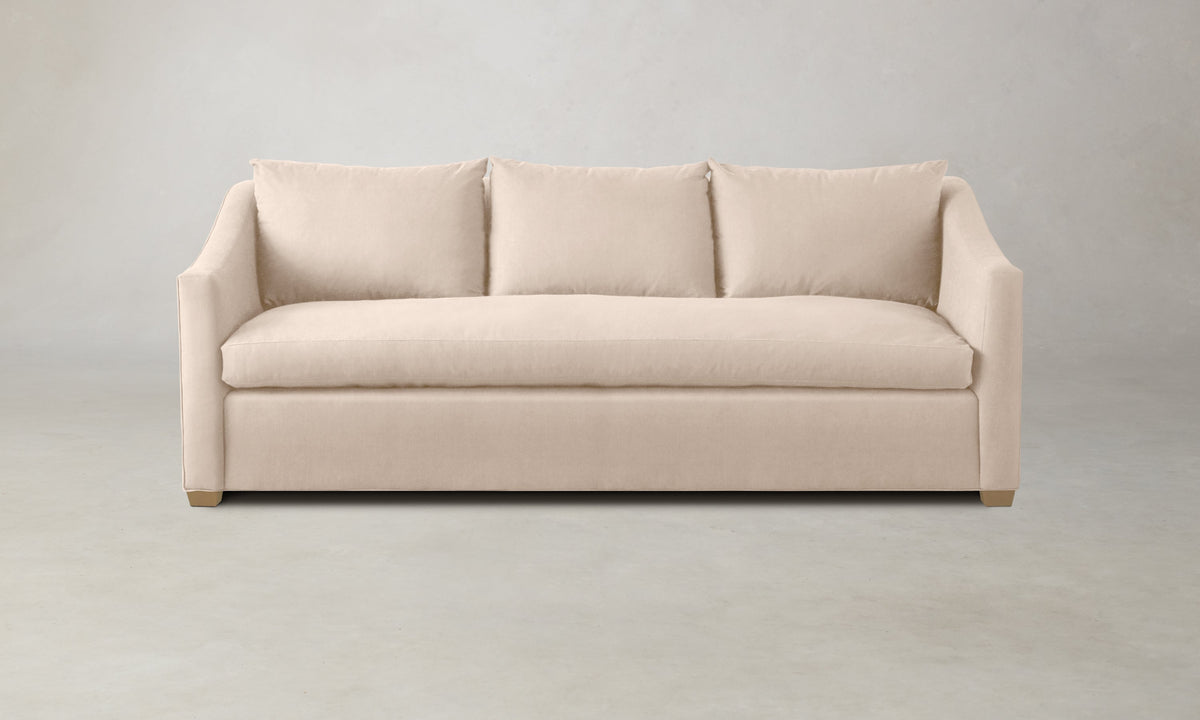 The Sullivan Sofa - Marled Alpaca Velvet Rosette