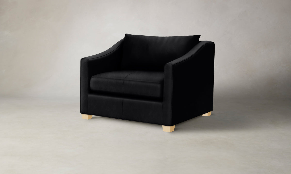 The Sullivan Chair-and-a-Half - Costa Leather Jet