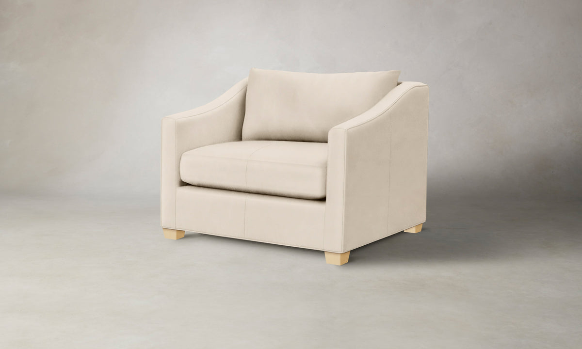 The Sullivan Chair-and-a-Half - Costa Leather Sesame