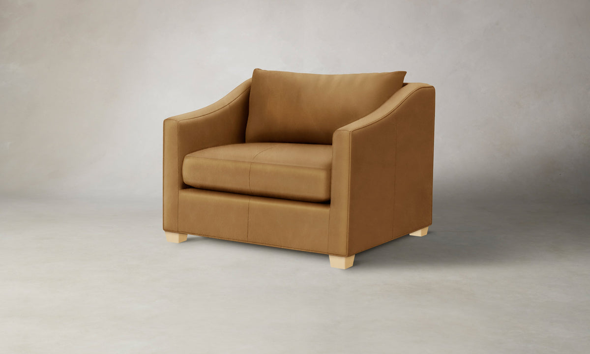 The Sullivan Chair-and-a-Half - Costa Leather Nutmeg