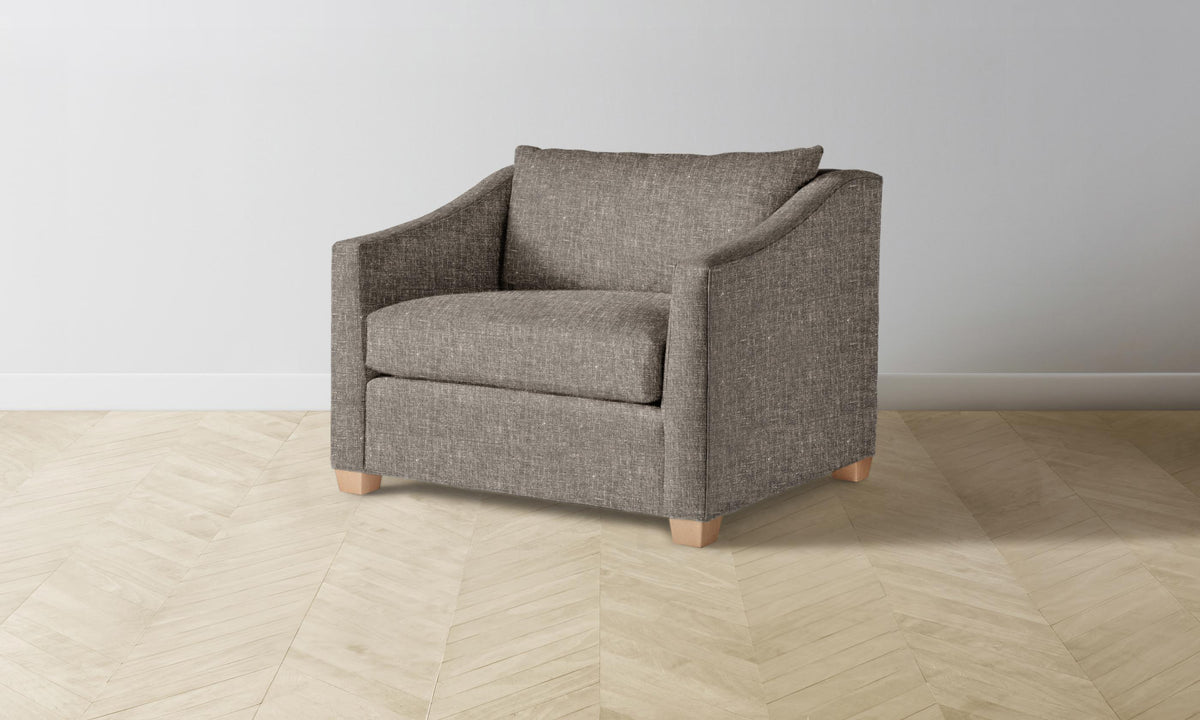 The Sullivan Chair-and-a-Half - Heritage Belgian Linen Carob