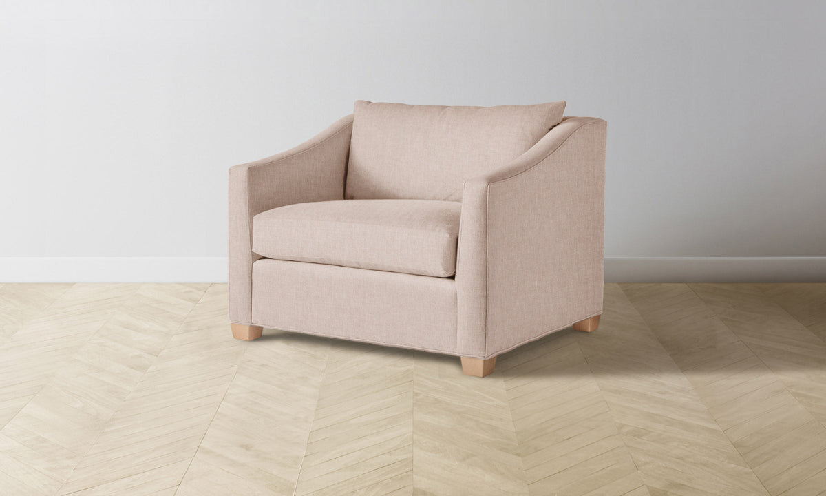 The Sullivan Chair-and-a-Half - Heritage Belgian Linen Petal
