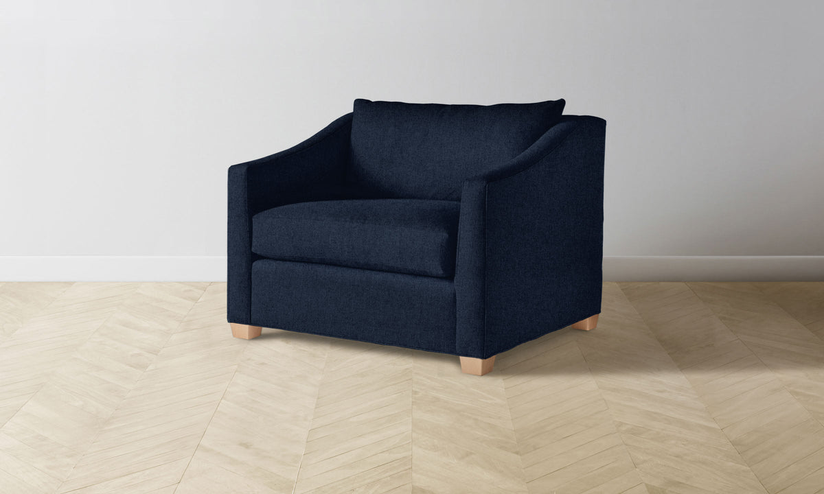 The Sullivan Chair-and-a-Half - Italian Brushed Wool Harbor