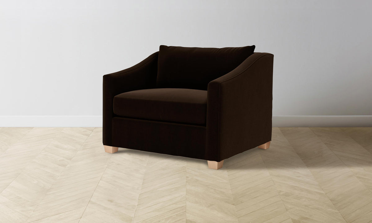 The Sullivan Chair-and-a-Half - Mohair Chocolate