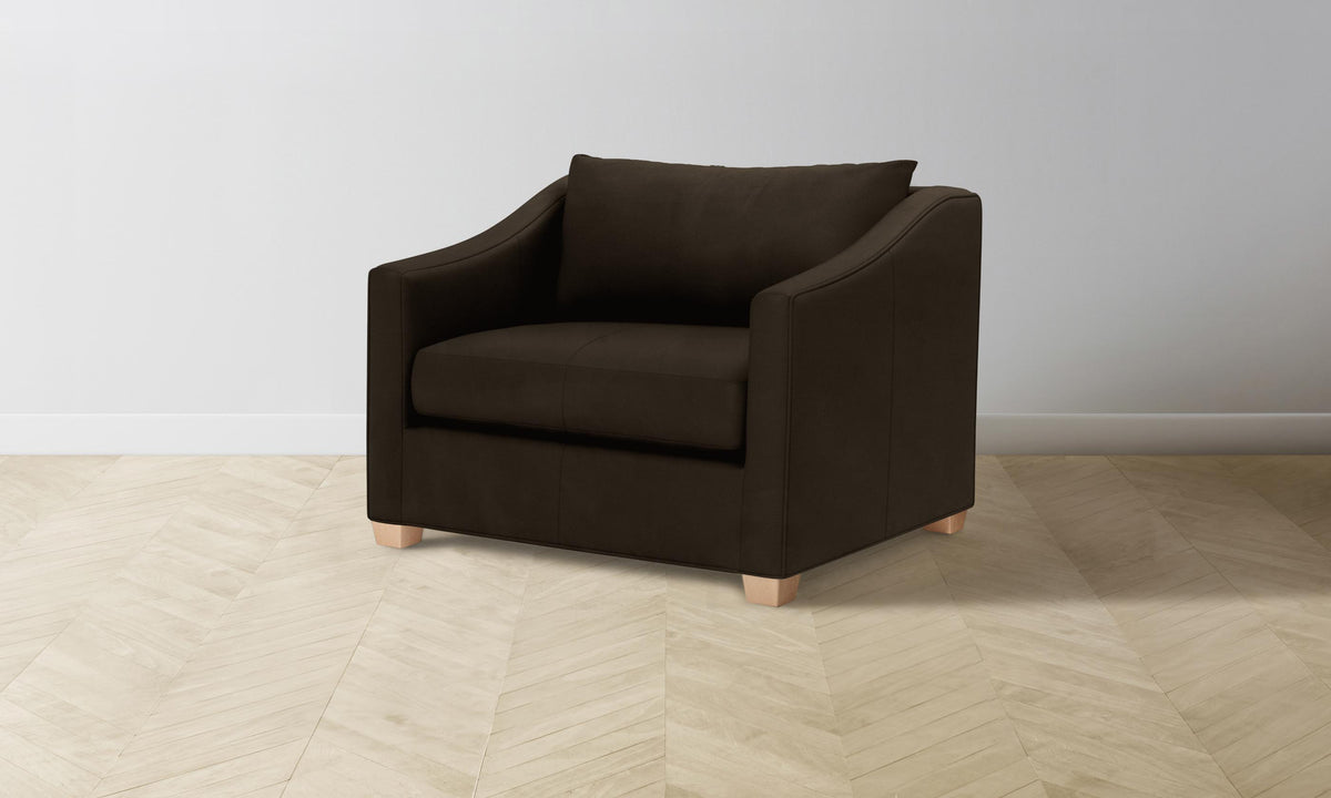 The Sullivan Chair-and-a-Half - Nubuck Leather Espresso