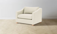 The Sullivan Chair-and-a-Half - Pebbled Leather Swan