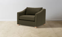 The Sullivan Chair-and-a-Half - Pebbled Leather Truffle