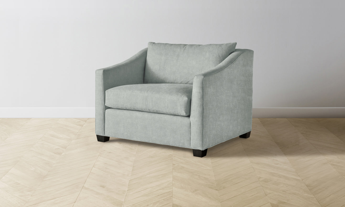 The Sullivan Chair-and-a-Half - Performance Melange Weave Seaglass