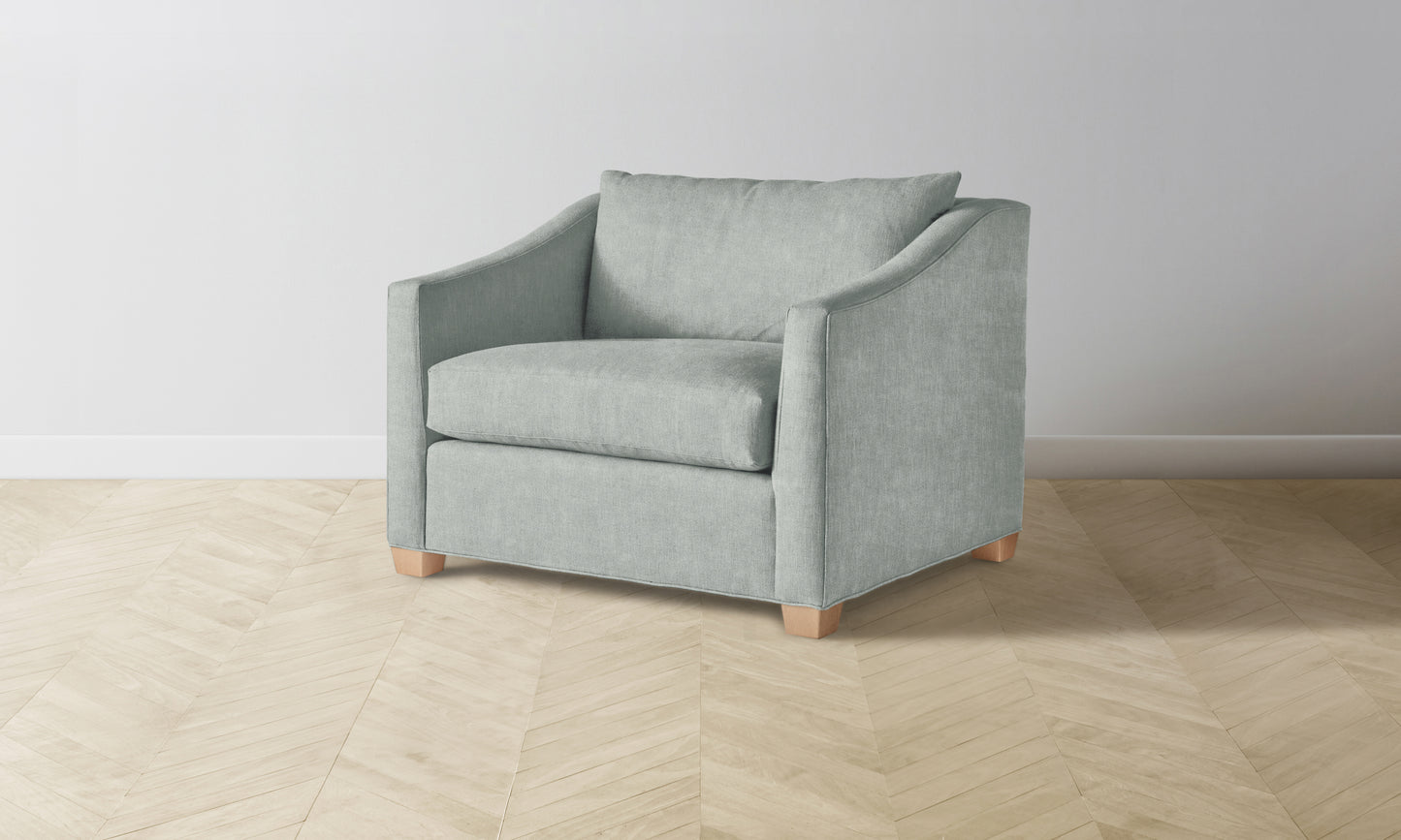 The Sullivan Chair-and-a-Half - Performance Melange Weave Seaglass